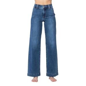 Judy Blue ​​The Bennett Wide Leg High Waist Jeans Medium Wash (NWT!) - Size 7/28